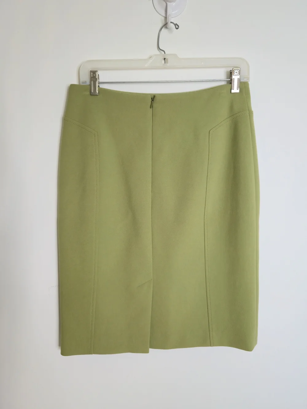 Halogen Slimming Panelled Olive Green Pencil Skirt Panelled Design Size 8